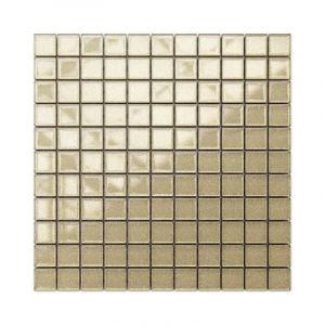Ilcom - Mosaïque de verre sur maille pour salle de bain ou cuisine 30cm x 30cm - The gold rush