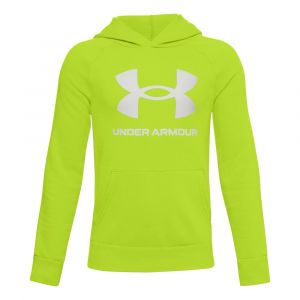 Under Armour Sweat &agrave; capuche UA Rival Fleece Big Logo pour gar&ccedil;on Green - Taille YMD