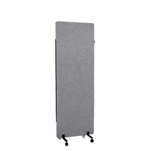 Image de hjh OFFICE Paroi de séparation Acoustique Mobile - 177 x 60 cm - Tissu Flexmit - Panneau Central avec roulettes et Patins - 891007 - Panneau Central