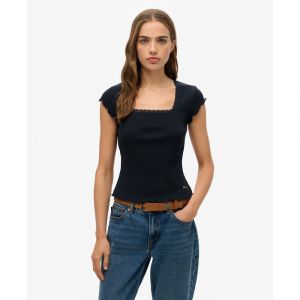 Superdry T-shirt à encolure carrée femme Essential