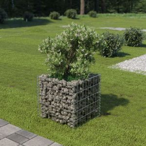 VidaXL Jardini&egrave;re &agrave; gabion Acier galvanis&eacute; 50 x 50 x 50 cm
