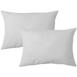 Coté Déco Lot 2 taies oreiller microfibre DEPEX 50x70 Gris