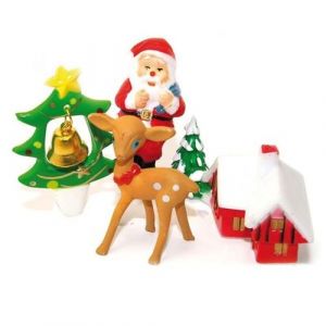 20 décorations en plastique pour gâteau de Noël