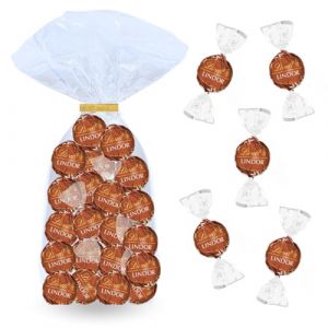 Image de LINDT Assortiment de 40 bouch&eacute;es LINDOR au Chocolat au Lait Noisettes 500 g de Chocolats &agrave; Partager pour No&euml;l