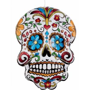 Crâne Dia de los Muertos gonflable 100 cm Taille Unique