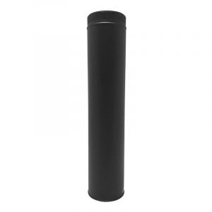 Monmobilierdesign TDPI1000 Conduit double paroi isolé polycombustible longueur 100 cm Noir Ø125 - à l'unité