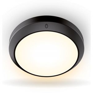 Xanlite Hublot led rond noir, IP65, 1800 Lumens, détecteur de mouvement désactivable, cct - HUB1600RWNDCCT