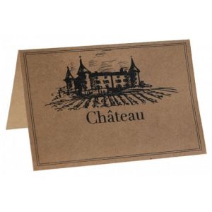 10 Marque-Places Viticole en Carton - Grand Cru - Kraft