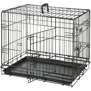 Image de Flamingo Cage Pour Chien Noir 2 Portes L 93 Cm X L 57 Cm X H 62 Cm