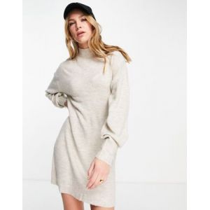 Image de Vero Moda Robe en maille midi Naturel - Taille 42