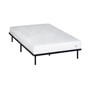 OLYMPE LITERIE Pack Prêt à dormir Egio 160x200 cm Matelas Latex Like + Sommier Métal + Accessoires