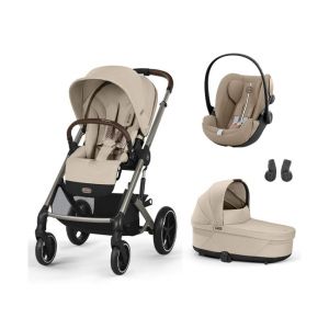 Cybex Pack Balios poussette S Lux + nacelle Cot S + siège-auto i-Size cloud G Almond Beige - Beige
