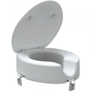 Siko Rehausseur WC universel surélévation 12 cm pour PMR et personnes âgées, blanc (INVALWCSED)