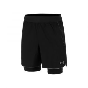 Under Armour Velociti Pro 2-in-1 Short de running Hommes-noir, argent, Taille XXL