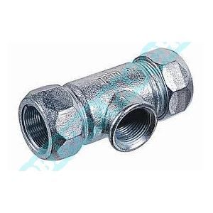 Gebo Raccord &agrave; compression t&eacute; taraud&eacute; T 12x17 pour tube acier r&eacute;f 01.150.04.00