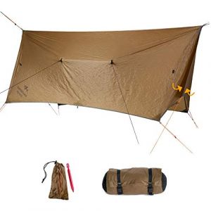 Amazonas Adventure Wing Tarp- Bâche de pluie ultra-légère brun nylon respirante nylon respirante