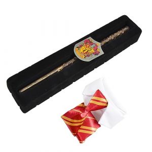 Ciao- Hermione Granger Kit de d&eacute;guisement (Baguette Magique 30cm, Cravate et Embl&egrave;me Gryffondor Gryffindor) in giftbox, Marron