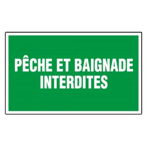 Image de Novap Plaque rectangulaire d'interdiction - Pêche et baignade interdites