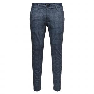 Only & Sons Bestseller a/s ONSMARK Check Pants HY GW 9887 Noos Pantalons, Robe Bleue, 30W x 34L Homme