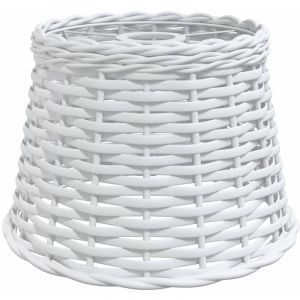 VidaXL Abat-jour de plafonnier blanc ?25x17 cm osier
