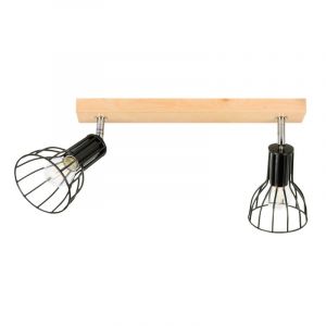 Plafonnier 2 Têtes Design "Megan" 37cm Bouleau Prix