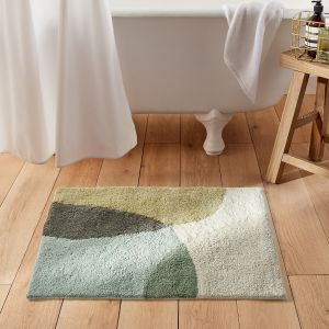 Tapis de bain tufté 1400g, Urbana Vert/Beige Taille 50X80 cm