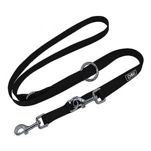 Laisse Chien en Nylon, Réglable Dans 3 Longus- Laisse Pour Chiens Grands|Schwarz,XS (Lot de 1)|