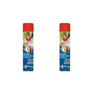 Solabiol Lot de 2 Mousses Anti Nid & Anti-Guêpes & Frelons - 2x600 ml - Mousse Action Choc Et Foudroyante - Fabriqué en France
