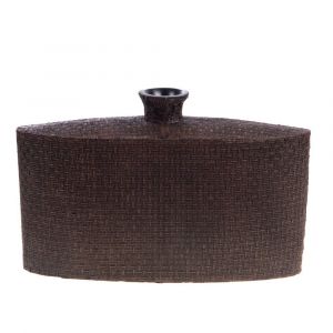 Amadeus Vase long djanet 26 cm - Marron - R&eacute;sine