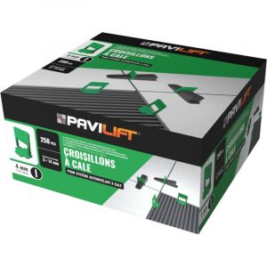 250 Croisillons autonivelants à cale en 'i' 4mm (carrelage de 3 à 14mm) Pavilift