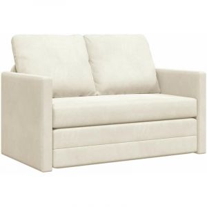 VidaXL Canapé-lit avec coussin Crème 122 x 70 x 60 cm Velours