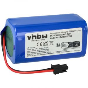 Vhbw 1x Batterie remplacement pour Eufy T2996011, CMICR18650F9M-4S1P pour robot électroménager (3000mAh, 14,4V, Li-ion)