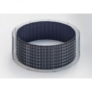 Lit surélevé rond, diamètre 472 cm, hauteur 80 cm