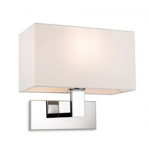 Firstlight Raffles Applique Chrome avec Abat Jour Rectangle Cr&egrave;me