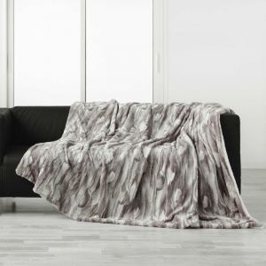 1001kdo - Plaid sherpa 180 x 220 cm Douceur caribou