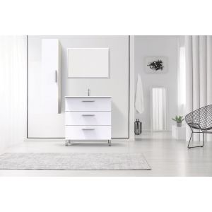 Ondee - zen - Colonne de rangement à suspendre pallas - 30cm - Blanc - Mélaminé - Livré en kit