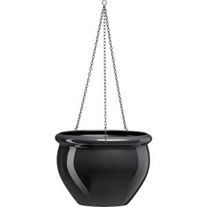 Image de Emsa 501872 Siena Coupe à Suspendre pour Jardin Polypropylène Anthracite 26 cm