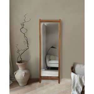 Uniqka - Vivo - Miroir sur pied en bois massif de manguier