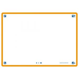Oxford 80 flashcards - 10,5 x 14,8 cm - Flash 2.0 - Uni blanc - cadre orange