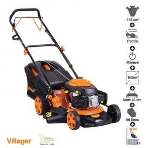 Image de Tondeuse thermique mulching 146cc 3 en 1 coupe 46cm Villager Atlas 4111T