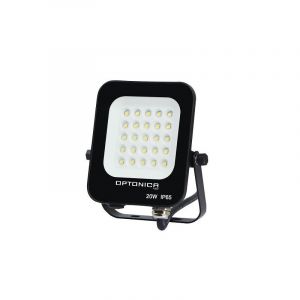 Optonica Projecteur LED 20W Noir Étanche IP65 1800lm 115W Blanc du Jour 6000K