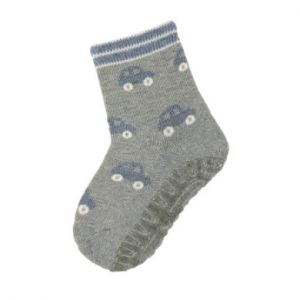 Sterntaler Chaussettes antidérapantes enfant Air voitures mélange argenté - Taille 25/26