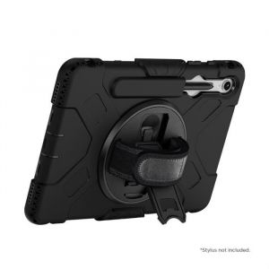 Coque pour Galaxy Tab S9/S9 FE Protection Complète avec Poignée rotative à 360° Eiger Noir