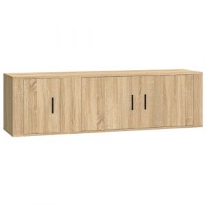 VidaXL Ensemble de meubles tv 2 pcs chêne sonoma bois d'ingénierie