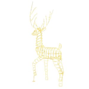 Coast LED Reindeer Large Illuminated Christmas Decoration 186 cm - 300 Warm White LED Lights - White - 95 x 77 x 186 cm