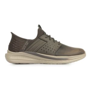 Skechers Chaussures slip-ins slade - zachary marron cuir homme
