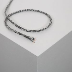 TechBrey Câble Électrique Textile Tressé Blanc et Noir 1 m