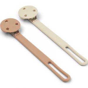 Liewood Lot de 2 attache sucettes en silicone Willow Apple blossom tuscany rose mix