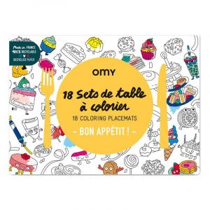 Omy Set de table &agrave; colorier - Bon App&eacute;tit
