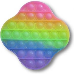 Fidget Toy Pop It Silicone Anti Stress Bubble Fidget Jouet Sensoriel À Bulles – Fleur Paillettes Glitter Push Poppers